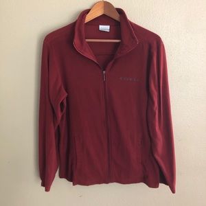 Columbia Red Fleece Full Zip Pullover